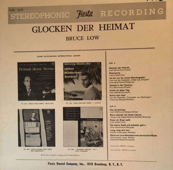 Cover zu Bruce Low - Glocken Der Heimat | Vinyl | Folk, World, & Country | US Schallplatten Ankauf