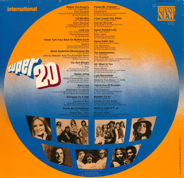Cover zu Various - Super 20 International | 1975 | Vinyl | Rock, Funk / Soul, Pop | Germany Schallplatten Ankauf