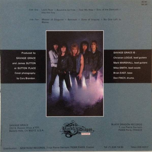 Cover zu Savage Grace - Master Of Disguise | 1985 | Vinyl | Rock | France