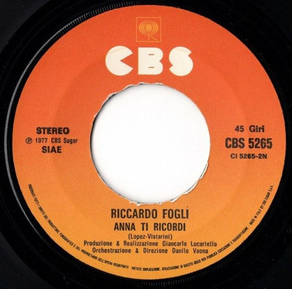 Cover zu Riccardo Fogli - Stella | 1977 | Vinyl | Pop | Italy Schallplatten Ankauf