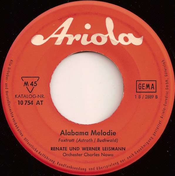 Cover zu Renate Und Werner Leismann - Ein Boy Ist Ein Boy / Alabama Melodie | 1964 | Vinyl | Pop | Germany Schallplatten Ankauf