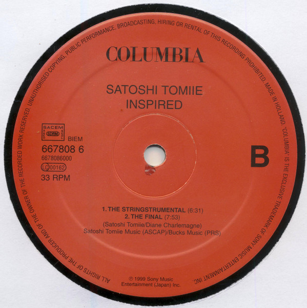 Cover zu Satoshi Tomiie Feat. Diane Charlemagne - Inspired | 1999 | Vinyl | Electronic | France