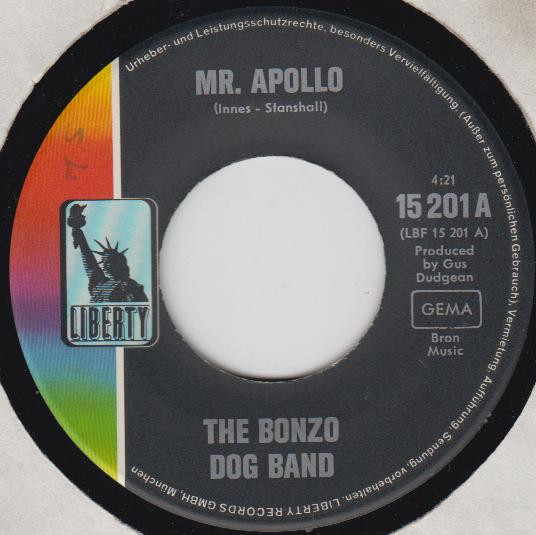 Cover zu Bonzo Dog Doo-Dah Band - Mr.Apollo / Ready-Mades | 1969 | Vinyl | Rock, Pop | Germany Schallplatten Ankauf