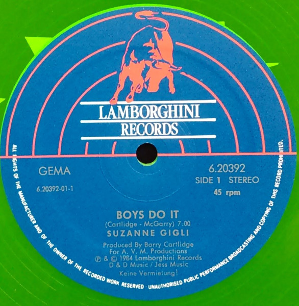 Cover zu Suzanne Gigli - Boys Do It | 1985 | Vinyl | Electronic | UK Schallplatten Ankauf