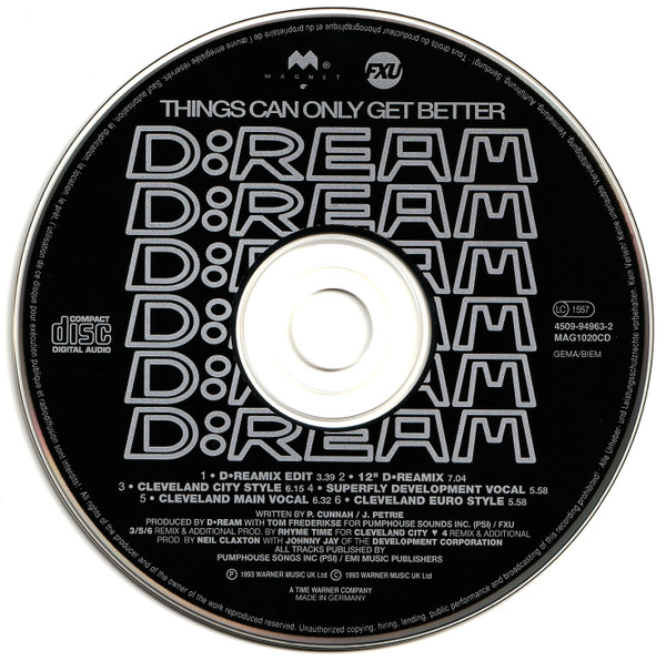 Cover zu D:Ream - Things Can Only Get Better | 1993 | Vinyl | Electronic, Funk / Soul, Pop | Europe Schallplatten Ankauf