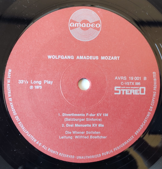 Cover zu Wolfgang Amadeus Mozart - Eine Kleine Nachtmusik | Vinyl | Classical | Germany, Austria, & Switzerland Schallplatten Ankauf