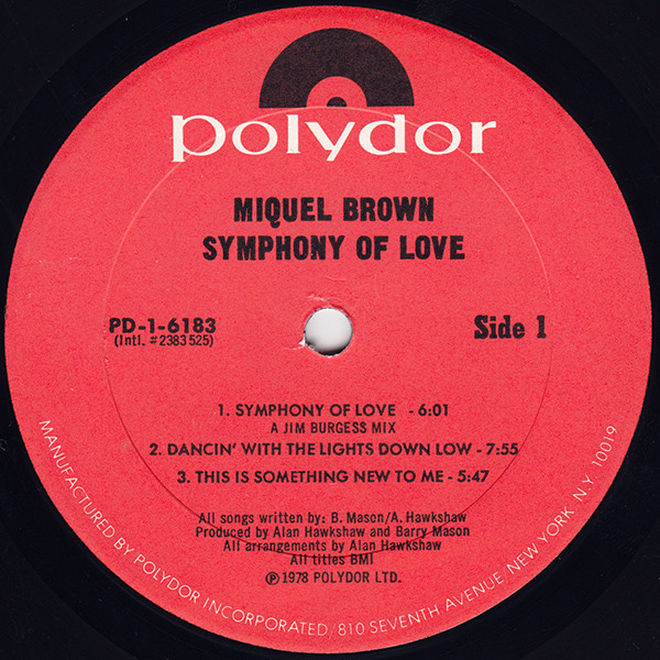 Bild Miquel Brown – Symphony Of Love | 1978 | Vinyl | Funk / Soul | US Schallplatten Ankauf