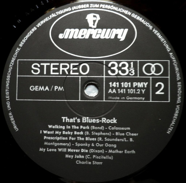 Cover zu Various - That's Blues-Rock | 1969 | Vinyl | Rock, Blues | Germany