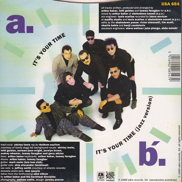 Cover zu Arthur Baker And The Backbeat Disciples Featuring Shirley Lewis - It's Your Time | 1989 | Vinyl | Electronic | UK Schallplatten Ankauf