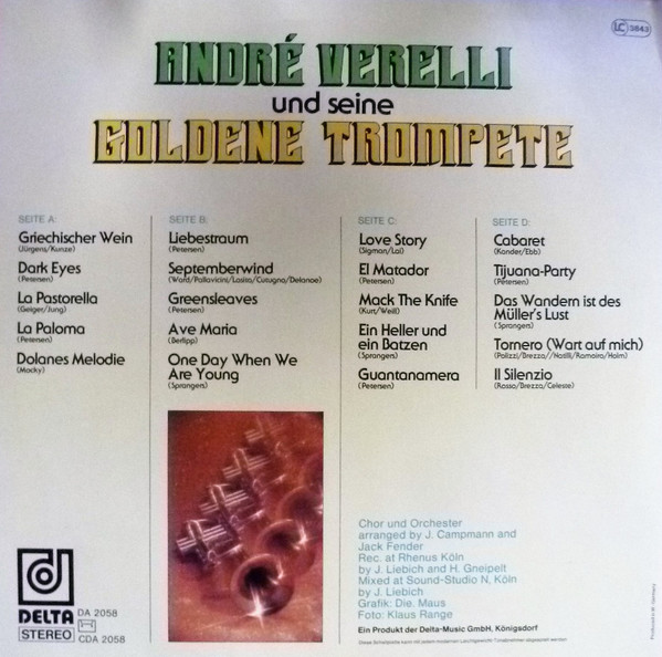 Cover zu André Verelli - André Verelli Und Seine Goldene Trompete | Vinyl | Jazz, Pop | Germany