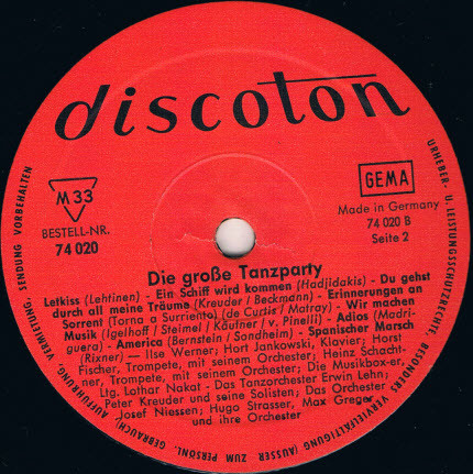 Cover zu Various - Die Große Tanzparty | 1966 | Vinyl | Jazz, Pop | Germany Schallplatten Ankauf
