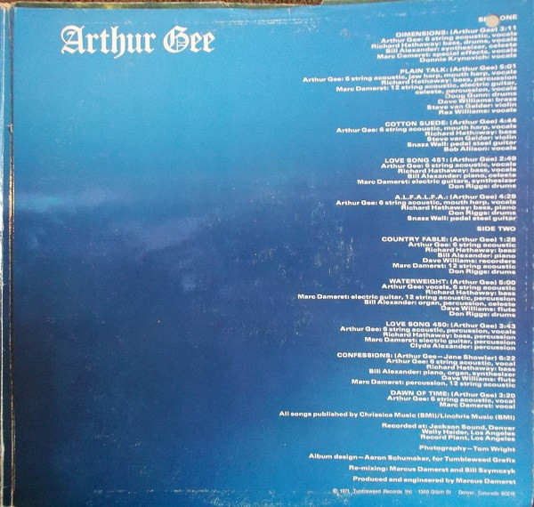 Cover zu Arthur Gee - Arthur Gee | 1971 | Vinyl | Rock | US Schallplatten Ankauf