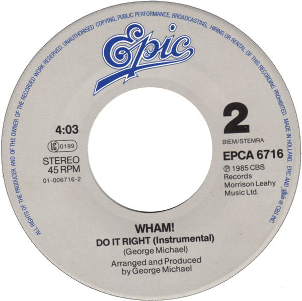 Cover zu Wham! - I'm Your Man | 1985 | Vinyl | Pop | Europe Schallplatten Ankauf