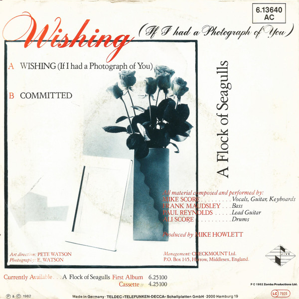 Cover zu A Flock Of Seagulls - Wishing (If I Had A Photograph Of You) | 1982 | Vinyl, 7