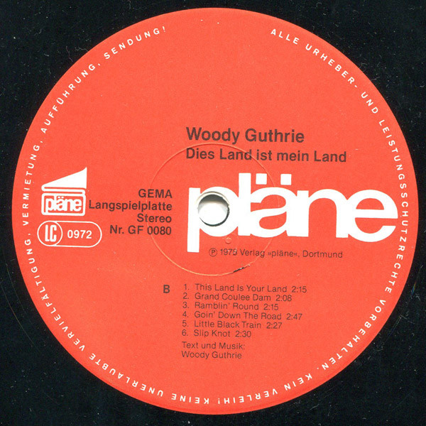 Cover zu Woody Guthrie - Dies Land Ist Mein Land. | 1978 | Vinyl | Folk, World, & Country | Germany