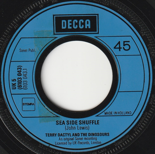 Cover zu Terry Dactyl And The Dinosaurs - Sea Side Shuffle | 1972 | Vinyl | Rock | Netherlands Schallplatten Ankauf