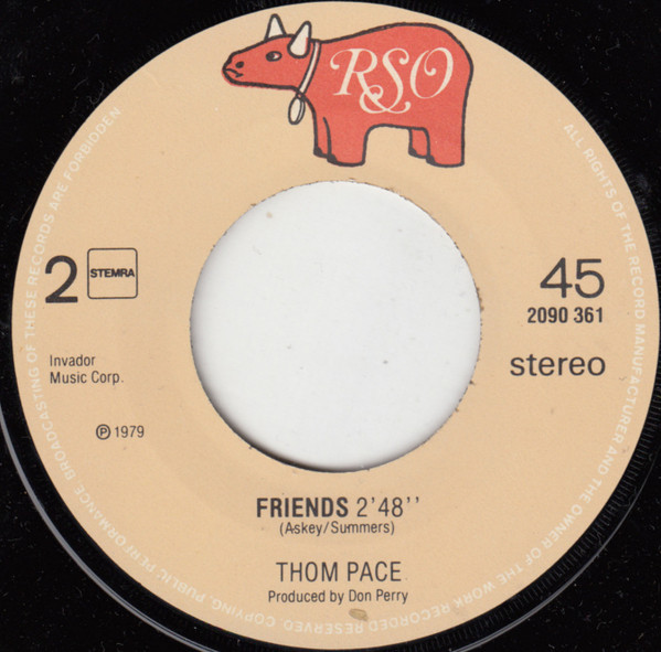 Cover zu Thom Pace - Maybe | 1979 | Vinyl | Rock, Pop | Netherlands Schallplatten Ankauf