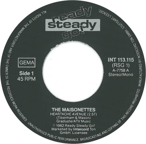 Cover zu The Maisonettes - Heartache Avenue | 1983 | Vinyl, Stereo, 45 RPM, 7