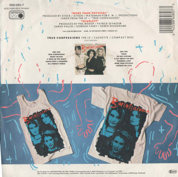 Cover zu Bananarama - More Than Physical | 1986 | Vinyl, Stereo, 45 RPM, 7