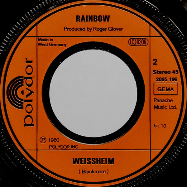 Cover zu Rainbow - All Night Long | 1980 | Vinyl | Rock | Germany