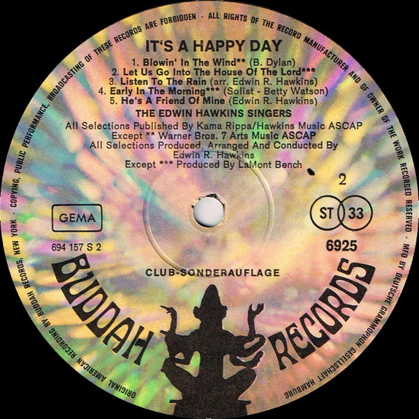 Cover zu Edwin Hawkins Singers - It's A Happy Day | 1970 | Vinyl | Funk / Soul | Germany
