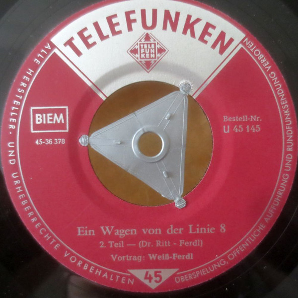 Cover zu Weiß Ferdl - Ein Wagen Von Der Linie 8 | Vinyl | Non-Music | Germany