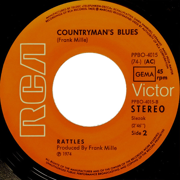 Cover zu The Rattles - Hot Banana / Countryman's Blues | 1974 | Vinyl | Rock | Germany