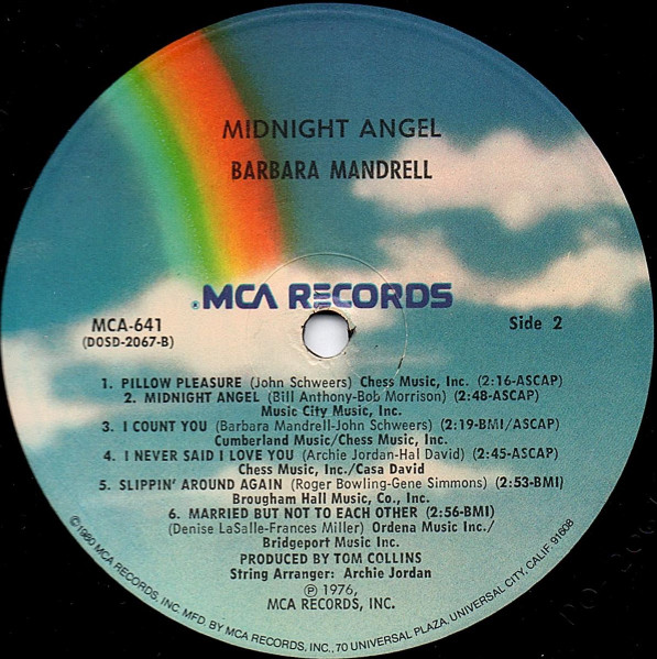Cover zu Barbara Mandrell - Midnight Angel | 1980 | Vinyl | Folk, World, & Country | US