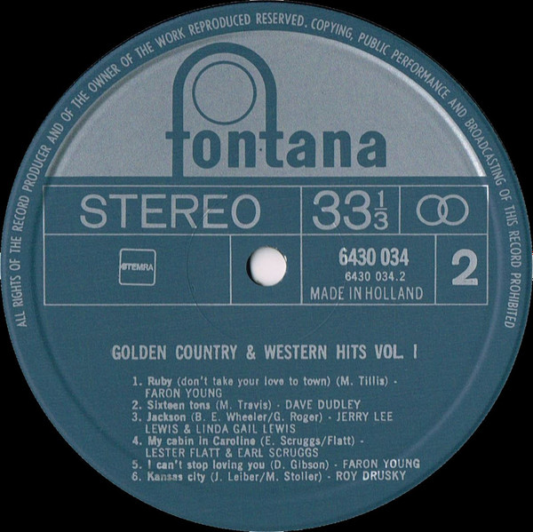 Cover zu Various - Golden Country & Western Hits 1 | Vinyl | Folk, World, & Country | Netherlands Schallplatten Ankauf