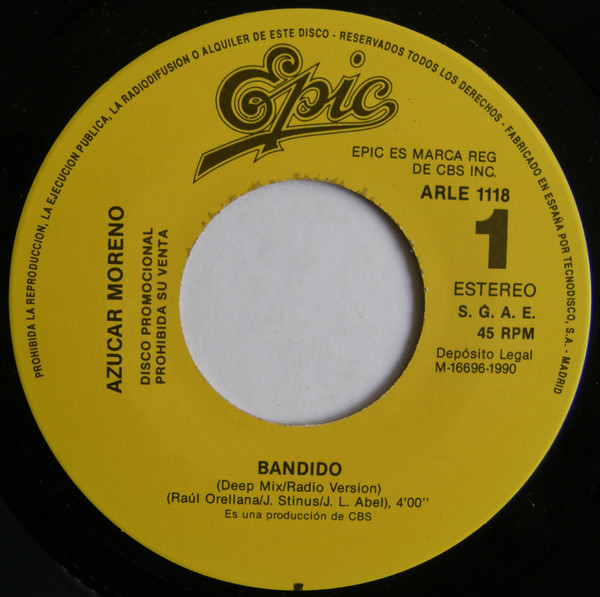 Cover zu Azucar Moreno - Bandido - Deep Mix | 1990 | Vinyl | Electronic, Pop, Folk, World, & Country | Spain Schallplatten Ankauf