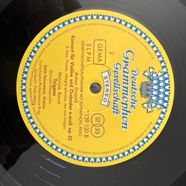Cover zu Antonín Dvořák / Maurice Ravel - Edith Peinemann ∙ The Czech Philharmonic Orchestra ∙ Dirigent: Peter Maag - Violinkonzert A-moll Op. 53 = Violin Concerto In A Minor = Concerto Pour Violon En La Mineur / Tzigane | Vinyl | Classical | Germany