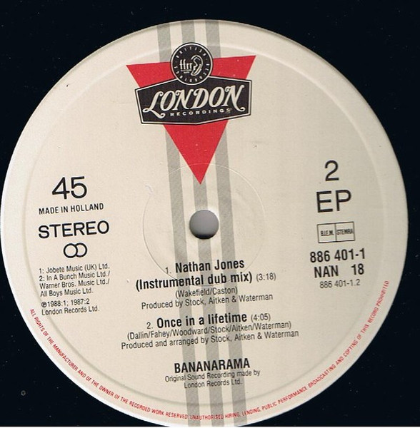 Cover zu Bananarama - Nathan Jones | 1988 | Vinyl | Electronic | Europe Schallplatten Ankauf