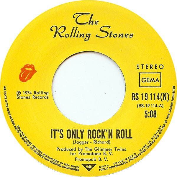 Cover zu The Rolling Stones - It's Only Rock'n'Roll | 1974 | Vinyl, 45 RPM, 7