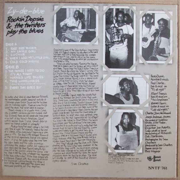 Cover zu Rocking Dopsie & The Cajun Twisters - Zy-De-Blue | 1978 | Vinyl | Blues, Folk, World, & Country | UK