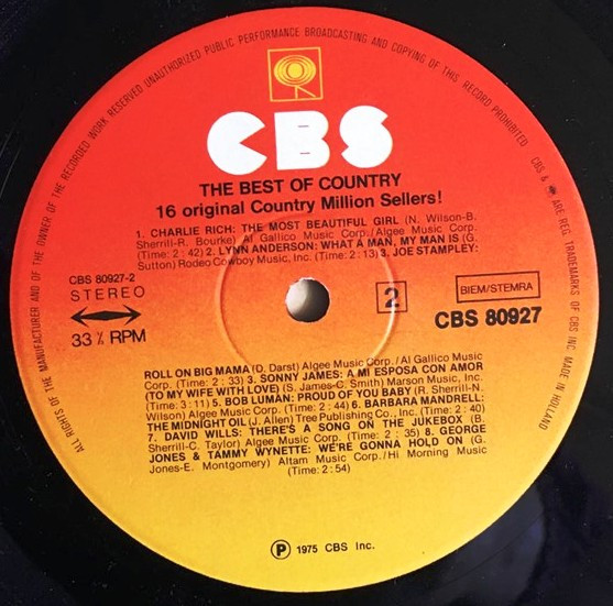 Cover zu Various - The Best Of Country | 1975 | Vinyl | Folk, World, & Country | Netherlands