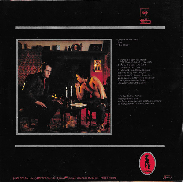 Cover zu Adam Ant - Goody Two Shoes | 1982 | Vinyl, 7