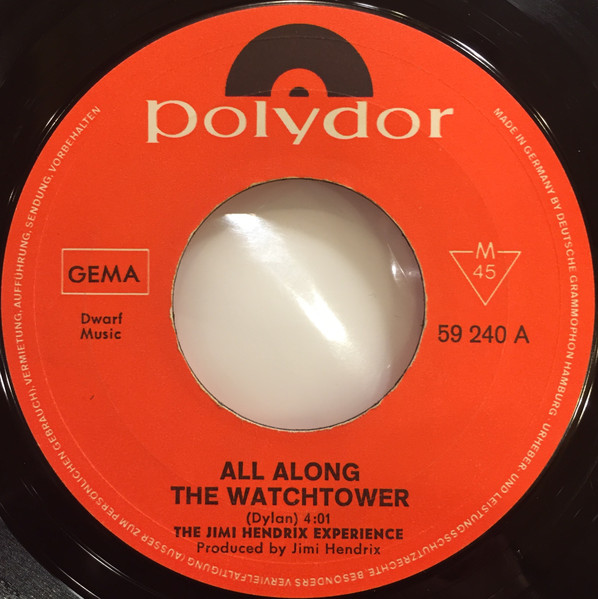 Cover zu The Jimi Hendrix Experience - All Along The Watchtower / Can You See Me | 1968 | Vinyl, 45 RPM, 7