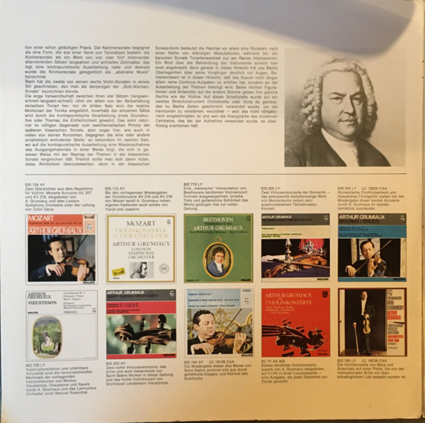 Cover zu Arthur Grumiaux, Wolfgang Amadeus Mozart / Joseph Haydn / Johann Sebastian Bach - Künstler von Weltrang Arthur Grumiaux; Mozart Violinkonzert Nr.4 D-dur / Haydn Violinkonzert Nr.2 G-Dur