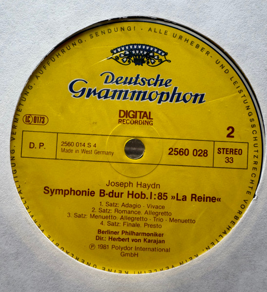 Cover zu Berliner Philharmoniker, Herbert von Karajan - Karajan-Edition 100 Meisterwerke - Haydn: Symphonien Nr.82 & 85 | 1981 | Vinyl | Classical | Germany