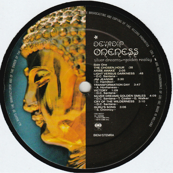 Cover zu Devadip - Oneness (Silver Dreams - Golden Reality) | 1979 | Vinyl | Jazz, Rock, Funk / Soul | Europe
