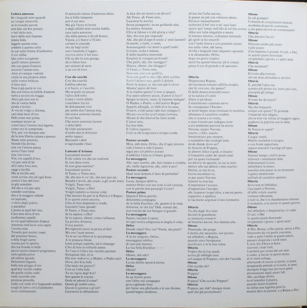 Cover zu Claudio Monteverdi - Concentus Musicus Wien, Cathy Berberian - Lettera Amorosa · Lamento D'Arianna · Orfeo · Poppea | 1975 | Vinyl, LP, Stereo | Classical | Germany Schallplatten Ankauf