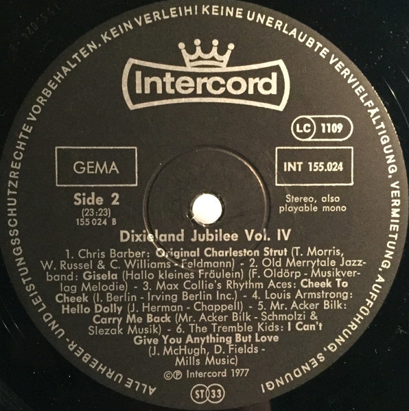 Cover zu Various - Dixieland Jubilee Vol. IV | 1977 | Vinyl | Jazz, Blues | Germany