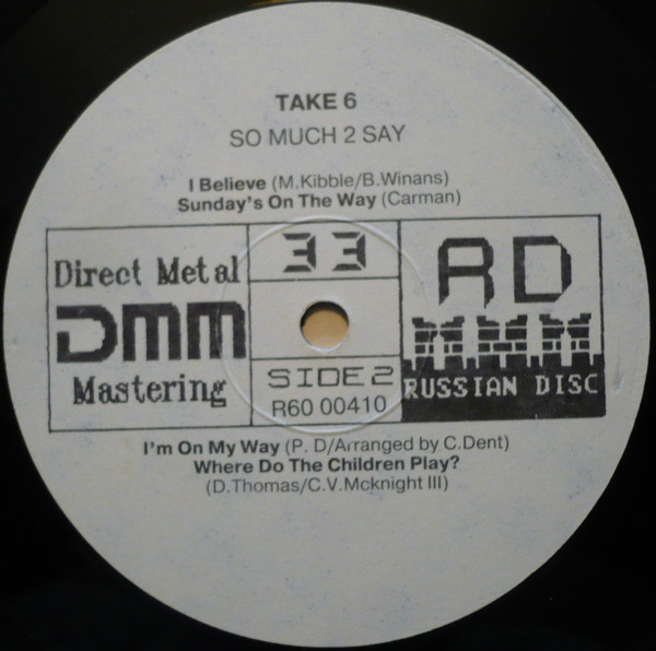 Cover zu Take 6 - So Much 2 Say | 1992 | Vinyl | Funk / Soul | Russia