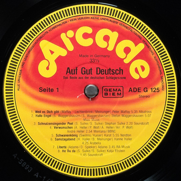 Cover zu Various - Auf Gut Deutsch (Das Beste Aus Der Deutschen Schlagerszene) | 1981 | Vinyl | Rock, Pop, Folk, World, & Country | Germany Schallplatten Ankauf