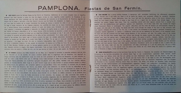 Cover zu Banda Española - Pamplona - Fiestas De San Fermin | Vinyl | Folk, World, & Country | Spain