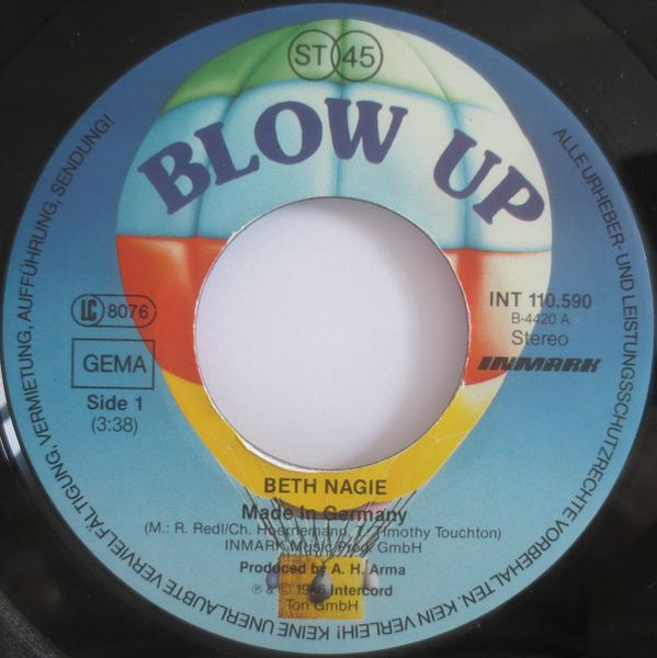 Cover zu Beth Nagie - Made In Germany | 1986 | Vinyl | Pop | Germany