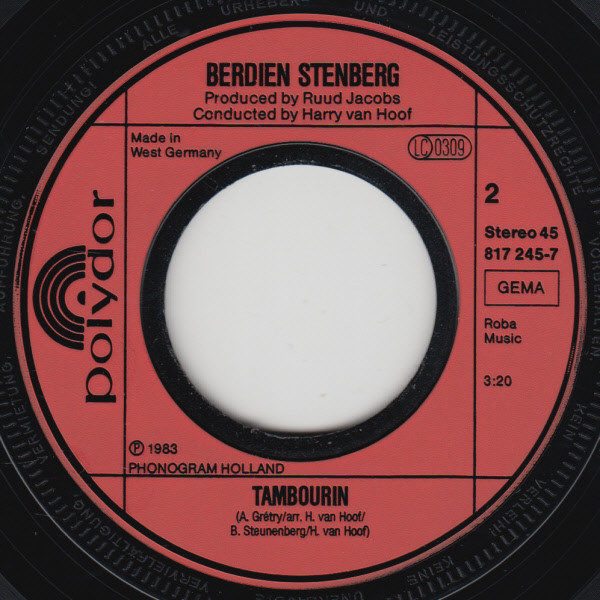 Cover zu Berdien Stenberg - Allegro (From Trumpet Concerto In E Flat) / Tambourin | 1983 | Vinyl | Jazz | Germany