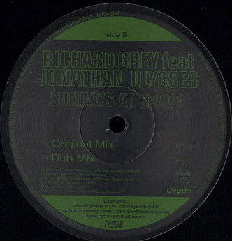 Cover zu Richard Grey Feat. Jonathan Ulysses - Sundays At Space | 2006 | Vinyl | Electronic | France Schallplatten Ankauf