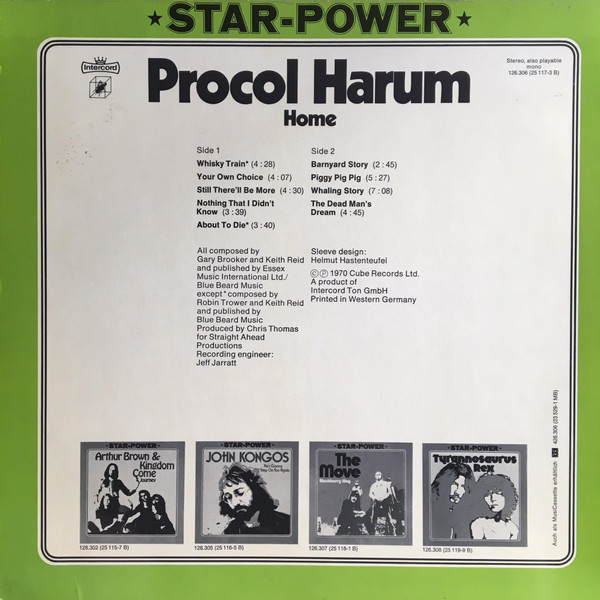 Cover zu Procol Harum - Home | 1976 | Vinyl | Rock | Germany