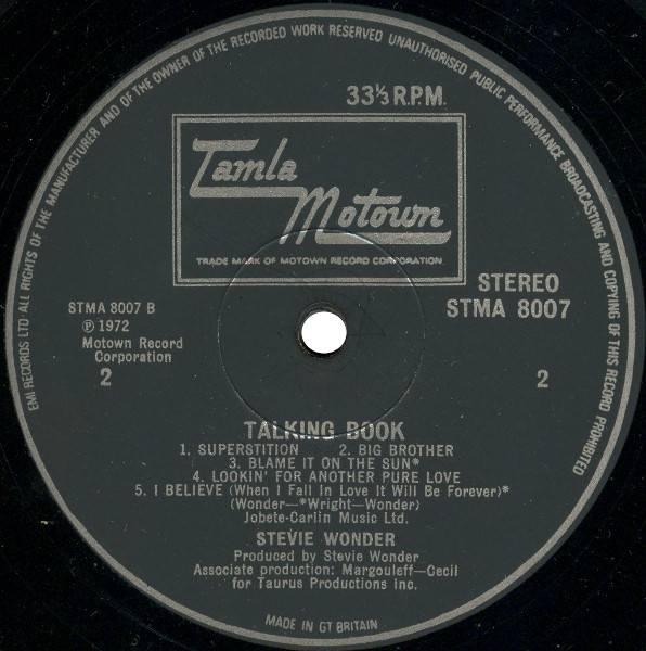 Cover zu Stevie Wonder - Talking Book | Vinyl | Funk / Soul | UK